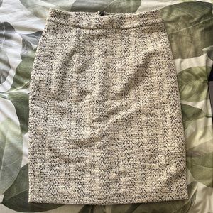 Banana Republic White Tweed Pencil Skirt